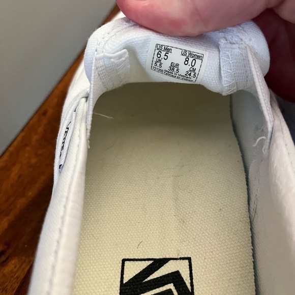 Vans White Slip-On Sneakers - Picture 3 of 7